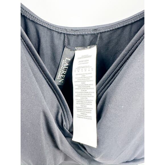 Lauren Ralph Lauren Double Strap Black Tankini Swimsuit Top Size 16 NWT - Picture 4 of 5